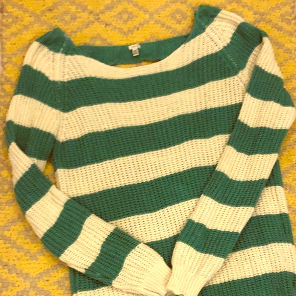 Cotton Striped Open Back Sweater - Picture 4 of 7